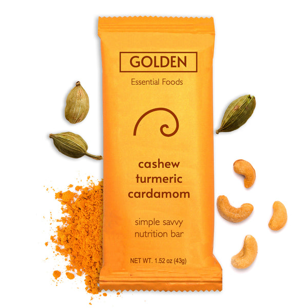 Golden Cashew Turmeric Cardamom bars - Box of 12
